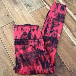 Lululemon Fast & Free 25” Game Day Red Black